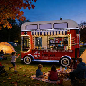 Mobile Food Van with Full Kitchen Custom Catering Truck for Pizza <b>BBQ</b> Grill - Product Image 1