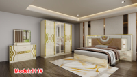 Ensemble de meubles de chambre à coucher au design moderne, ensemble complet pour chambre, comprenant armoire, table de chevet et coiffeuse, vente en gros directe usine