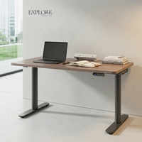 Bureau électrique réglable style scandinave avec charge USB Type-C, coins arrondis sécurisés, armoire de rangement métallique assortie pour chambre moderne