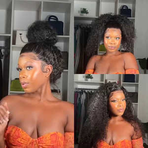 <span class=keywords><strong>Nouvelle</strong></span> perruque 360 sans colle vague d'eau transparente dentelle frontale perruque noeuds blanchis pré <span class=keywords><strong>coupe</strong></span> dentelle perruque <span class=keywords><strong>de</strong></span> <span class=keywords><strong>cheveux</strong></span> humains pour les femmes - Product Image 3