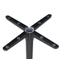 Pieds de table extérieurs en alliage d'aluminium moulé sous pression à quatre branches croisées pour hôpitaux, salons et chambres