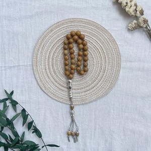 Rosario musulmano perline di preghiera islamica 8/10mm in legno arabico pietra con perline gioiello turco Tasbeeh Misbaha Sibha Tasbih Tesbih - Product Image 2