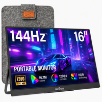 Moniteur portable 16 pouces 144Hz Gaming 1200P FHD IPS Écran externe pour ordinateur portable MacBook PS5 Xbox Switch HDR HDMI Type C