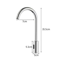 Robinet d'évier de cuisine moderne à induction intelligent et automatique chromé avec capteur de mouvement intelligent Robinets d'eau froide simples sans contact
