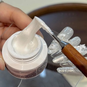 Gel Elástico Blanco Perla de Seda para Uñas, Gel de Modelado 3D para Arte de Uñas, Gel de Dibujo de Líneas Fuerte y Flexible - Product Image 1