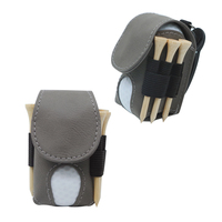 Portable Outdoor Sport PU Leather Mini Golf Ball Holder avec Laser Gravé Tee Ceinture Sac Nouveauté Cadeaux Produit