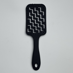 Peine de Masaje Capilar de Plástico con Doble Aguja y Diseño Cuadrado Hueco, con Nervaduras Curvas Grandes para un Uso Suave y Cómodo en Casa - Product Image 2