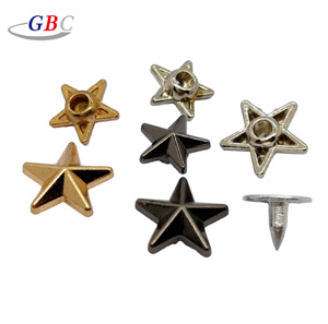 China Hot Sale Custom Embossed <strong>Clothing</strong> Rivets New Fashion <strong>Star</strong> Design Decorative Zinc Alloy Material for Leather Garment - Product Image 3