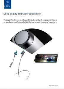 Dây Nguồn Âm Thanh Stereo <span class=keywords><strong>3</strong></span>.<span class=keywords><strong>5Mm</strong></span> Đến 2Rca Từ Nhà Máy Giá Dây Nguồn Âm Thanh Đầu Sen Av - Product Image 6