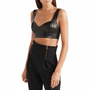 Sujetador Corrector de Postura de Cuero Negro Transpirable y Ajustable para Mujer, Ideal para Correr y Uso Diario, a Precio Económico - Product Image 1