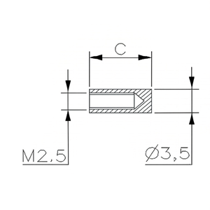 Adaptadores de terminales, calibradores digitales y mecánicos M2.5 3.5mm - Product Image 2