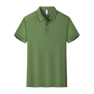 Camiseta Polo de Manga Corta, Color Sólido, Algodón, Unisex, Ropa de Trabajo, Uso Diario - Product Image 2