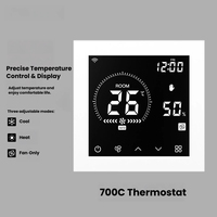 Thermostat intelligent WiFi Tuya à écran tactile, contrôleur de température pour ventilo-convecteur, programmable hebdomadaire, pour chambre d'hôtel, 220V, chauffage et refroidissement