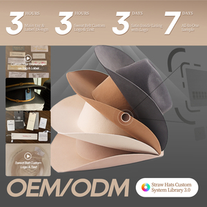 Cappello Fedora <span class=keywords><strong>di</strong></span> Feltro da Donna, 100% Lana, a Tesa Larga, Stile Cowboy e Panama, Vintage, Artigianale, Personalizzato, con Cintura da Cowgirl, per il Commercio all'Ingrosso OEM Shinehats 2026 - Product Image 3