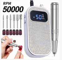 Lime à ongles électrique professionnelle V23 50000 tr/min rechargeable avec moteur à godet creux, portable sans fil pour manucure en salon