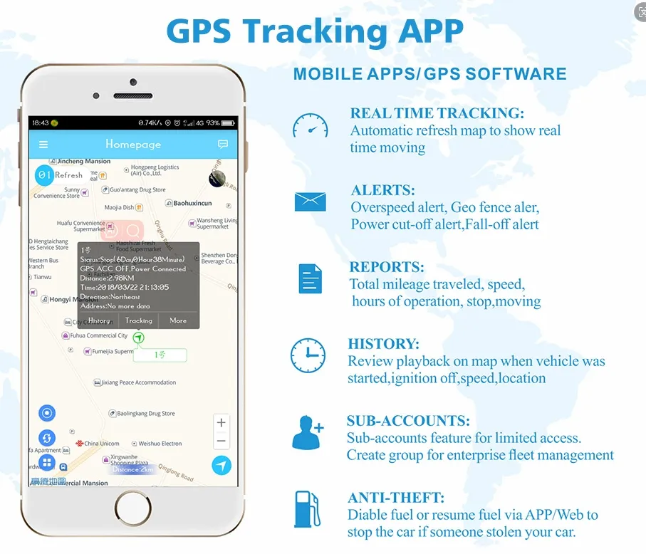 Ck1 ไร้สายติดตั้งฟรีมินิมัลติฟังก์ชั่ GPS Tracker อุปกรณ์OBD 2G/4Gสําหรับรถยนต์การติดตามแบบเรียลไทม์พร้อมAPP TR04