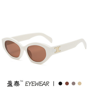 Gafas de sol Arc De Triomphe para mujer, montura poligonal, material de PC, protección Uv400, color negro, estilo urbano - Product Image 3