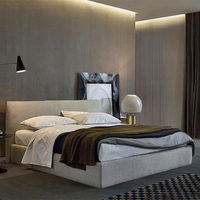 Lit de rangement haut en pin, style nordique moderne et simple, avec tissu amovible et lavable, sur mesure, nouvelle arrivée