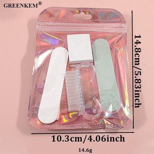 Mini bloque de tofu de una sola vez, tira de pulido corta, lima de uñas, cepillos de cuerno de vaca, palos de madera, lima de uñas, lima de uñas de ambos lados - Product Image 4