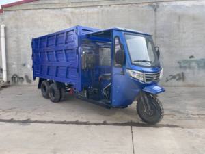 Tricycle motorisé à 9 roues 350CC avec cabine, véhicule de fret à essence surélevé pour usine - Product Image 2