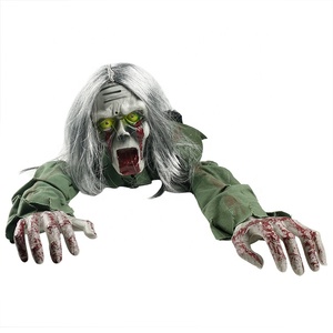 Nhà Máy Bán Buôn Hoạt Hình Halloween Đạo Cụ Kiểm Soát Âm Thanh Bò Zombie Ma Ngôi Nhà Ma Ám Đánh Thức Di Chuyển Leo Ma - Product Image 1