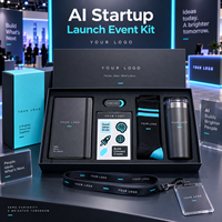 Kit d'événement de lancement d'entreprise IA personnalisé : Carnet, Cache-webcam, Autocollant, Chaussettes, Gobelet, Badge, Cordon, Fournisseur de cadeaux technologiques