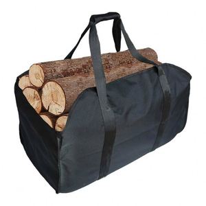 Échantillon gratuit de porte-bûches et sac de transport en toile cirée personnalisée, robuste, imperméable et cirée pour le transport de bois de chauffage - Product Image 4