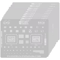 Amaoe Pochoir de Rebillage BGA pour iPhone 16 15 14 13 12 11 Pro Max XS Max 8P 8 7 6 A8-A18 Pro CPU Kit de Soudure à l'Étain