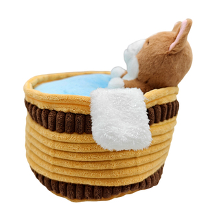 Calming <strong>Puppy</strong> in Hot Bath Tub Plush Toy Custom Kawaii <strong>Sleepy</strong> Corgi Dog Bathtub Decor Stuffed Animal Plushie for EU US Wholesaler - Product Image 3