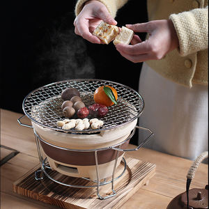 Réchaud à thé en céramique avec grille et théière en fil métallique écologique anti-brûlure - Product Image 3