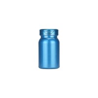 Botella de plástico con tapa azul nacarado Embalaje para el cuidado de la salud de grado alimenticio