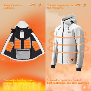 Vestes chauffantes USB chaudes d'hiver OEM ODM Thermostat intelligent Vêtements chauffants à capuche Vestes chaudes imperméables - Product Image 2