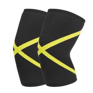 LADYGLOW-Genouillère de compression avec logo personnalisé, soutien pour genouillère d'haltérophilie, fitness, noir, 7mm, <span class=keywords><strong>crossfit</strong></span> - Product Image 1
