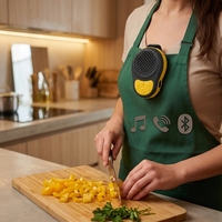 Haut-parleur portable IPX5 étanche avec alarme, mini-clip, DC 5V, pour V5.3, micro intégré, commande vocale, système 2.0 canaux