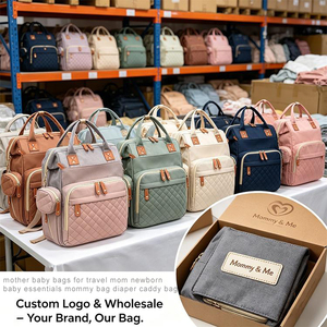 Sac à dos à langer avec matelas à langer, port de chargement, étanche, pour voyage, essentiels maman et bébé, vente en gros personnalisée - Product Image 5