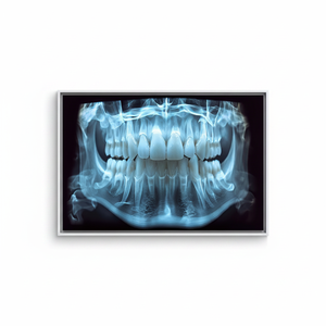 Elegant Printed <b>Canvas</b> Artwork: Modern Dentist Office Decor,WHITE <b>FRAMED</b> <b>CANVAS</b> - Product Image 2