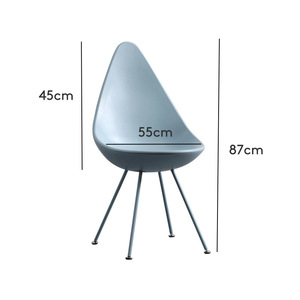 Silla Teardrop Ligera, Moderna, para Restaurante, Estilo Nórdico, Silla de Comedor de Diseño, Azul, Blanco, Verde, Negro, Rosa, Gris - Product Image 5