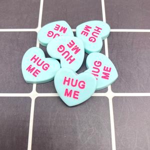 100 pièces/sac mat coeur forme câlin <span class=keywords><strong>moi</strong></span> résine breloques pour <span class=keywords><strong>Slime</strong></span> Mobile étui porte-clés bricolage artisanat décoration - Product Image 6