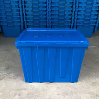Boîtes de rangement empilables avec chariot PP joint couvercle conteneur personnalisation logo déménagement en plastique durable