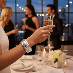 Braccialetti di moda a cerniera placcati in oro elegante collezione di braccialetti - Product Image 3