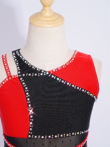 6-16 Kids Girls Dance Wear Custom Logo <b>Feather</b> Latin Dance Leotard Bodysuit For Competitions Dance Classes Stage Shows - Product Image 3