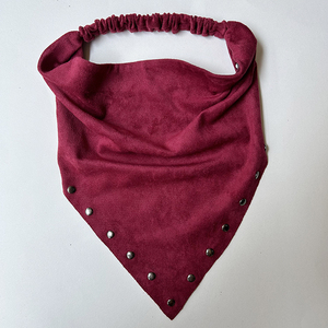 Nuovo arrivo in camoscio triangolo bandane <span class=keywords><strong>con</strong></span> borchie stile invernale elastico Yoga testa fazzoletto accessori per <span class=keywords><strong>capelli</strong></span> impugnatura all'interno - Product Image 2