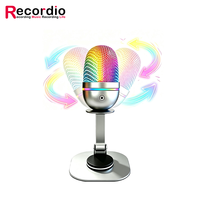 Microphone de bureau USB avec éclairage RGB GAM-LN08, support magnétique détachable, adapté aux jeux sur ordinateur et au streaming en direct
