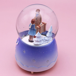 Caja Musical de Cristal con Bola de Nieve y Luz de Luna Blanca, Regalo Creativo de Cumpleaños, <span class=keywords><strong>Adornos</strong></span> para el Día de San Valentín - Product Image 4