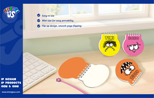 Блокнот Strange Us Monster в твердом переплете с металлическим кольцом, размером с ладонь (90x85 мм), с карманом, высококачественная бумага, 70 листов - Product Image 4