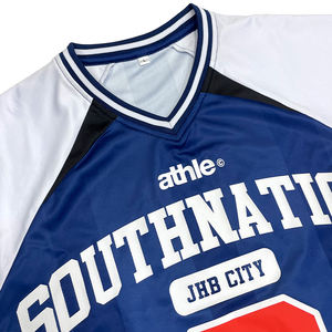 Conjunto de Uniforme de Fútbol Retro de Malla Personalizado de Alta Calidad OEM, Unisex para Adultos, Ligero, Transpirable, de Secado Rápido, Manga Corta - Product Image 4