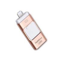 Memoria USB OTG 4 en 1 con Logotipo Personalizado al por Mayor, Memoria USB Metálica para Teléfono, 8GB 16GB 32GB 128GB, Multi Interfaz