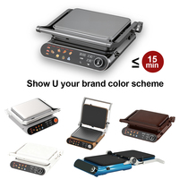 Sonde de température numérique à écran tactile Barbecue électrique Plaque de cuisson détachable Smart Steak Coneness Contact Grill