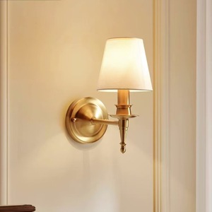Alle Kupfer American European French Wand lampe Wohnzimmer Hintergrund Wand kreative Nacht bett moderne einfache all-passende Lampen - Product Image 1