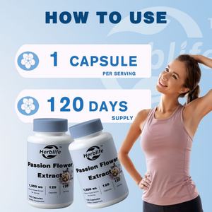 Venta Caliente OEM - Personalizable - Extracto de Flor de la Pasión (1500 mg Equivalentes) 120 Cápsulas - Sin Gluten, Sin OMG - Product Image 3